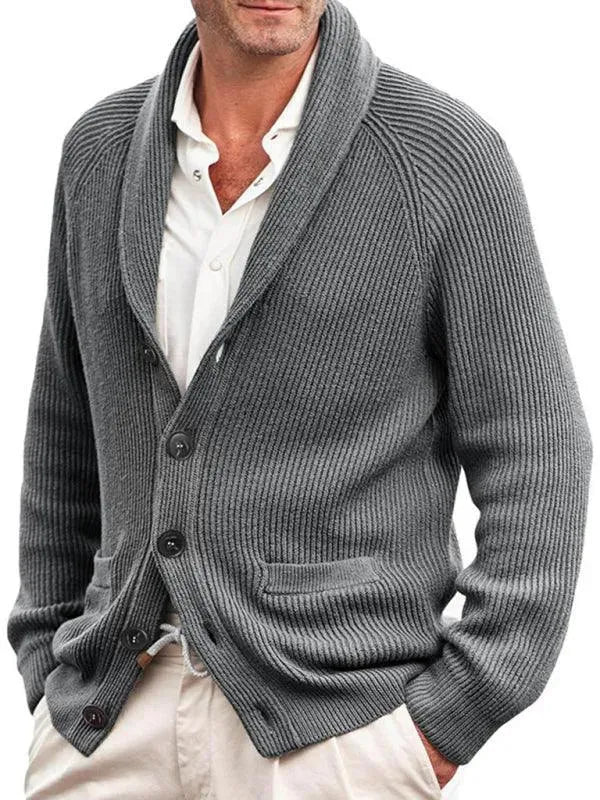 Oversize Knitted Men Cardigan Sweater - Cardigan Sweater - LeStyleParfait