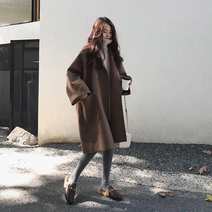 Oversize Woolen Overcoat for Women-women-coat-LeStyleParfait