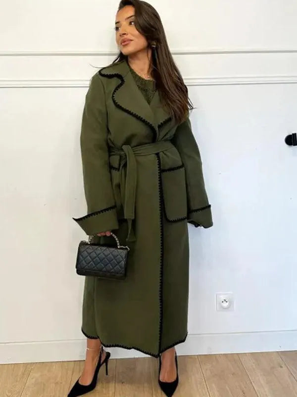 Oversized Belted Women Trench Coat - Trench Coat - LeStyleParfait