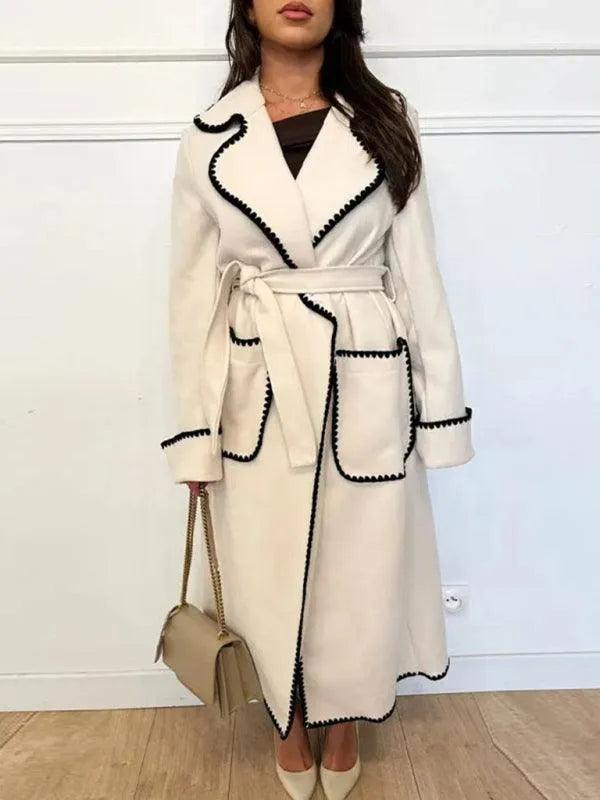 Oversized Belted Women Trench Coat - Trench Coat - LeStyleParfait