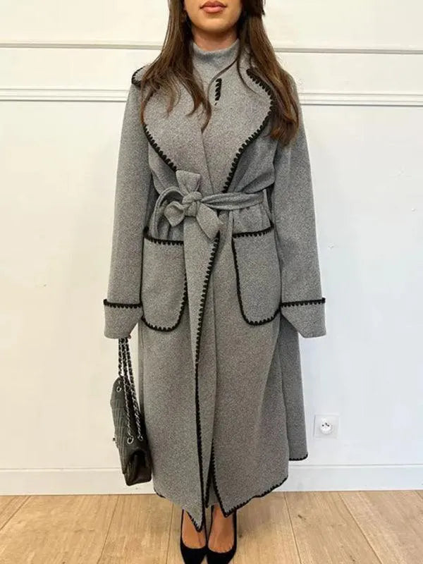 Oversized Belted Women Trench Coat - Trench Coat - LeStyleParfait