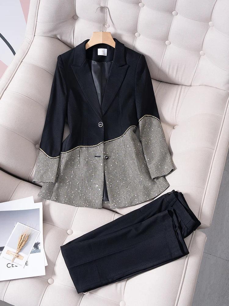 Patchwork Sequin Formal Women Pant Suit - Pantsuit - LeStyleParfait