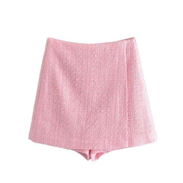 Pink Tweed Shorts Suit - Women Suit - Shorts Suit - LeStyleParfait