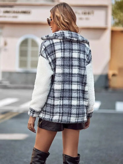 Plaid Hooded Loose Women’s Coat - Women Coat - LeStyleParfait