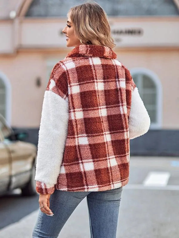 Plaid Hooded Loose Women’s Coat - Women Coat - LeStyleParfait