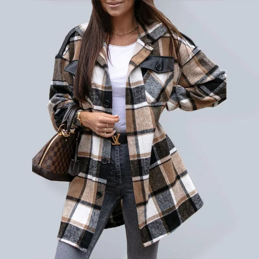 Plaid Shirt Jacket Women - Shirt Jacket - LeStyleParfait