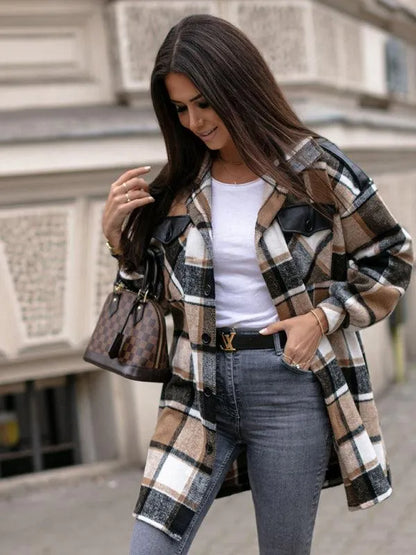 Plaid Shirt Jacket Women - Shirt Jacket - LeStyleParfait