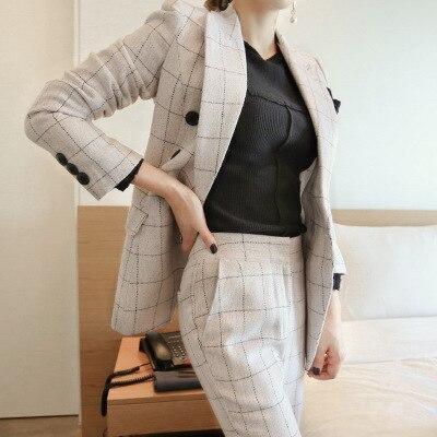 Plaid Women Pantsuit - Pantsuit - LeStyleParfait