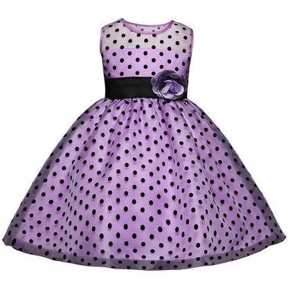 Polka Dots Girls Dress-LeStyleParfait