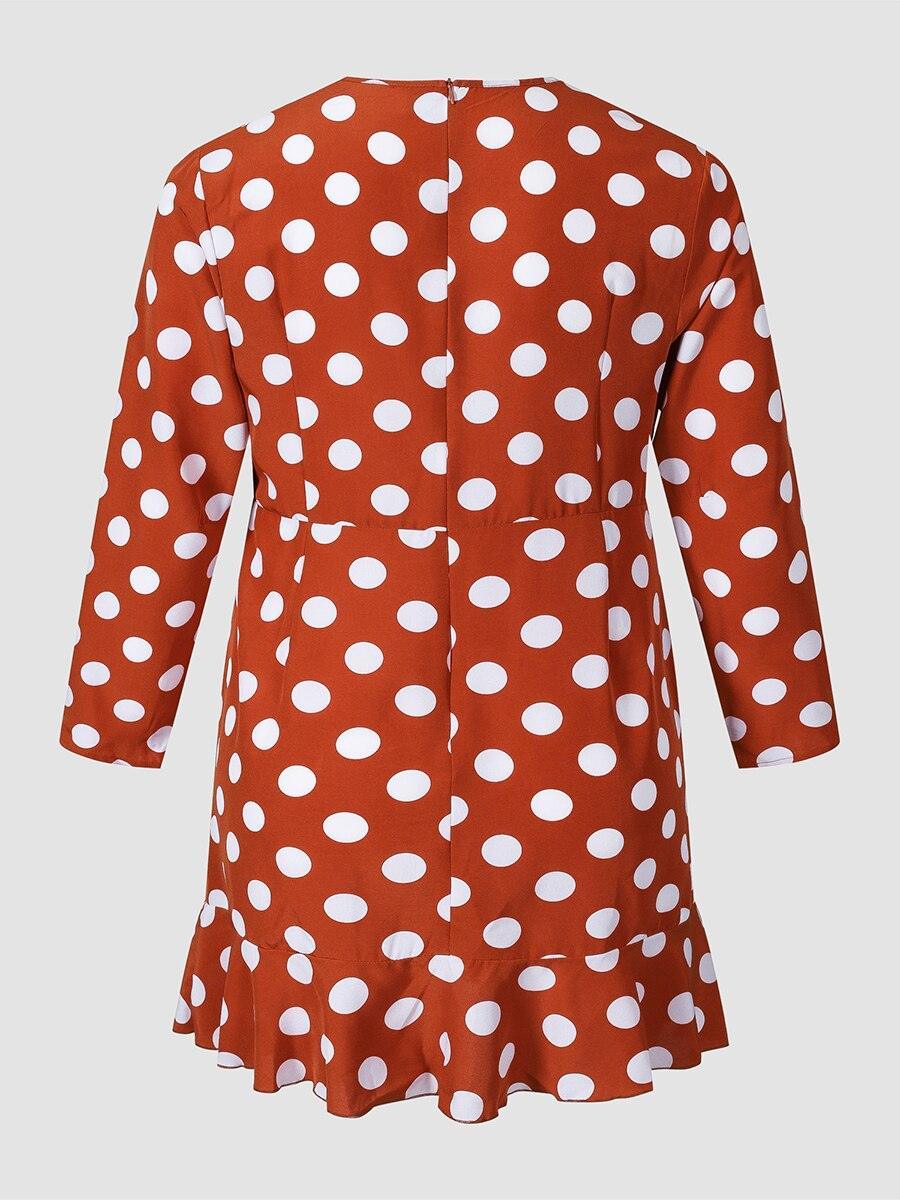 Polka Dots Red Party Dress - Dress - LeStyleParfait