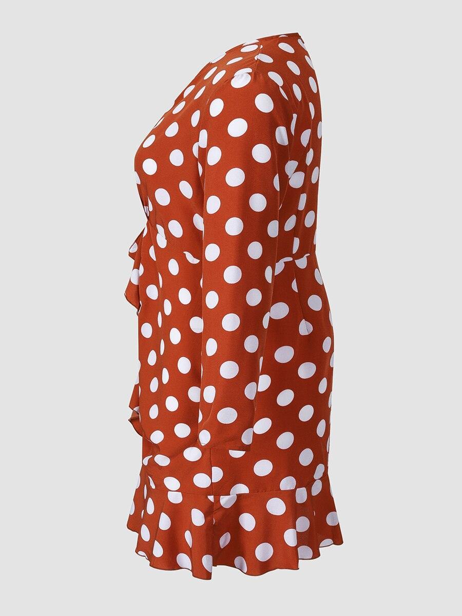 Polka Dots Red Party Dress - Dress - LeStyleParfait