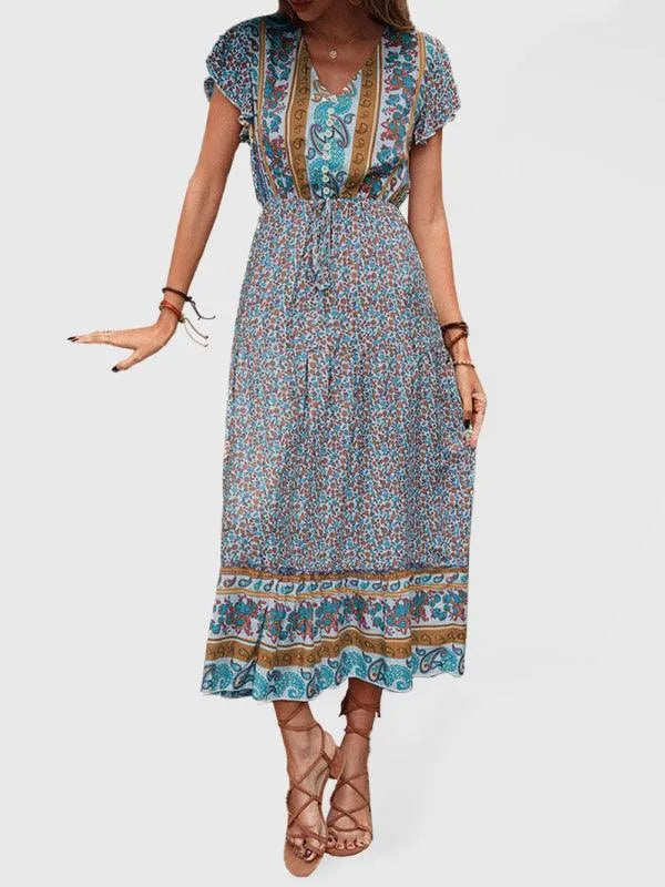 Printed Summer Maxi Dress-LeStyleParfait