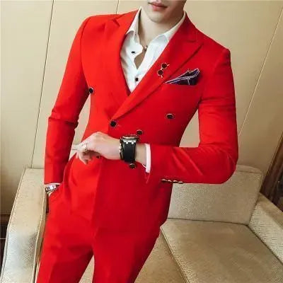 Private Meeting Slim Fit 3 Piece Suit - Three Piece Suit - LeStyleParfait