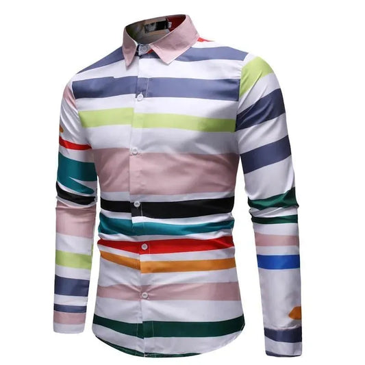 Puttonen Striped Casual Shirt For Men - Long Sleeve Shirt - LeStyleParfait