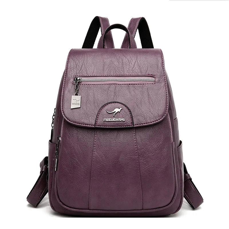 Retro Soft Leather Women's Backpack - Backpack - LeStyleParfait