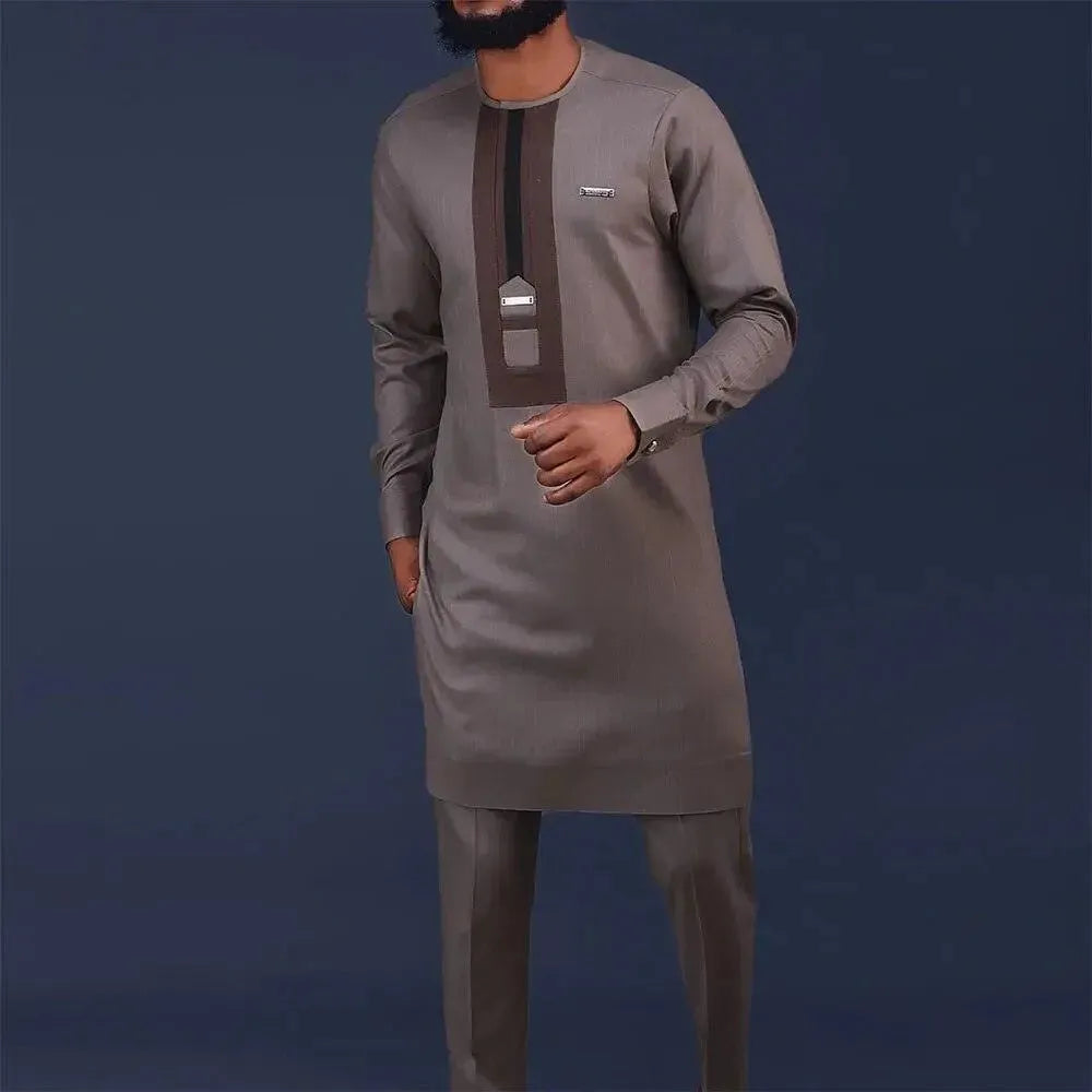 Round Neck African Clothing Outfit Set - Clothing Set - LeStyleParfait