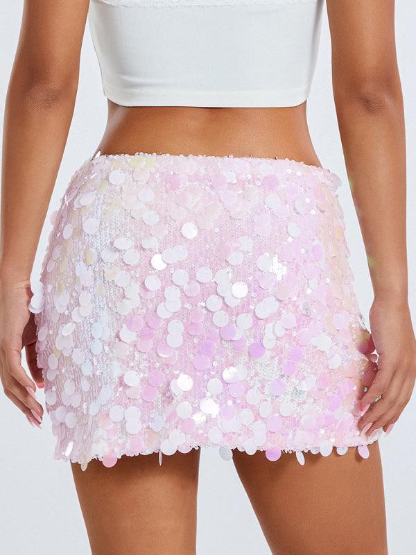 Sequined Party Mini Skirt - Party Mini Skirt - LeStyleParfait