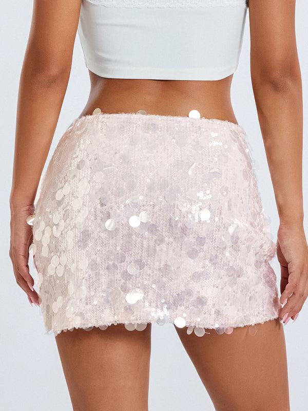 Sequined Party Mini Skirt - Party Mini Skirt - LeStyleParfait