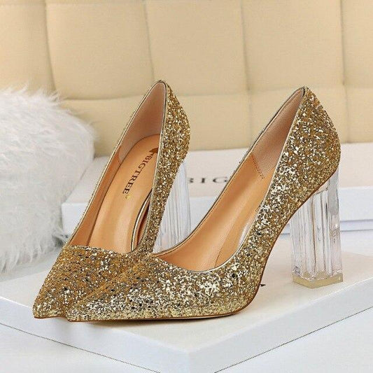 Sequined Party Pumps Shoes - Pumps Shoes - LeStyleParfait