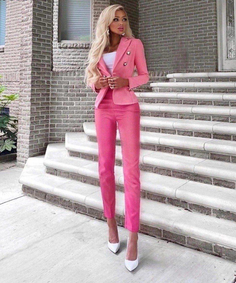Hot Pink Blazer Trouser Suit for Women, Pink Pantsuit for Women, 3-piece  Pantsuit for Women, Womens Formal Wear -  Canada