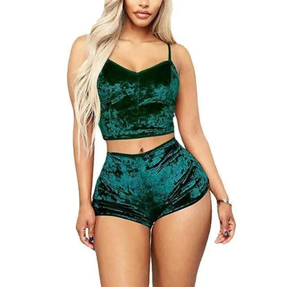 Sexy Women Strappy Pajama - Pajama Shorts Set - LeStyleParfait