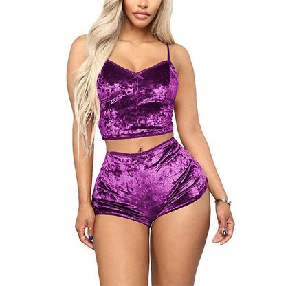 Sexy Women Strappy Pajama - Pajama Shorts Set - LeStyleParfait