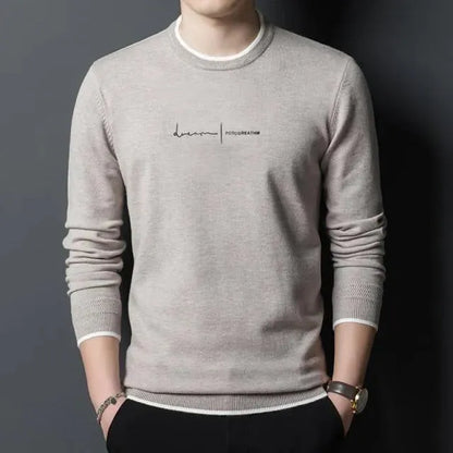 Signature Crew Neck Sweater For Men - Pullover Sweater - LeStyleParfait