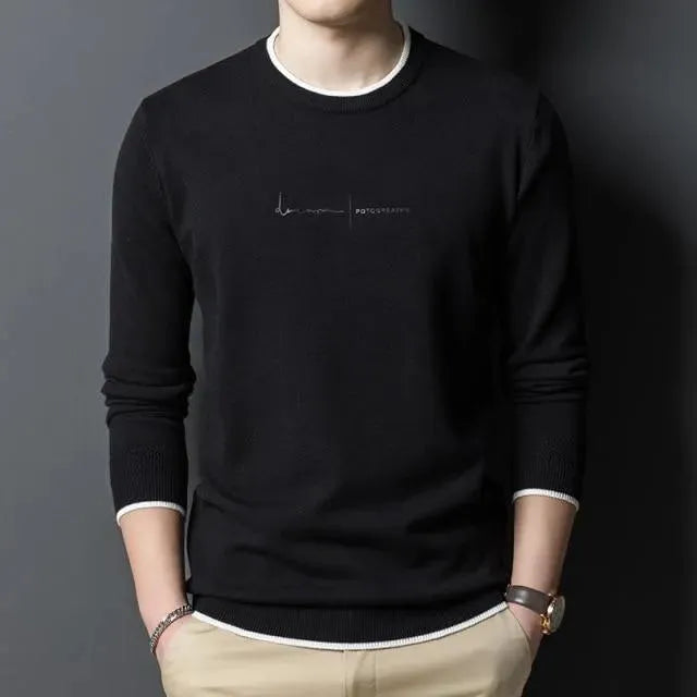 Signature Crew Neck Sweater For Men - Pullover Sweater - LeStyleParfait