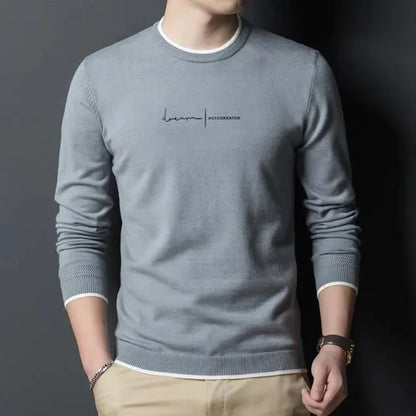 Signature Crew Neck Sweater For Men - Pullover Sweater - LeStyleParfait