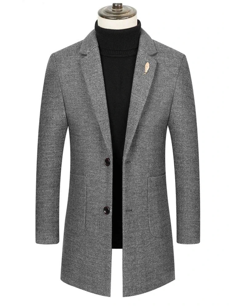 Single-breasted Men's Coat - Men's Coat - LeStyleParfait