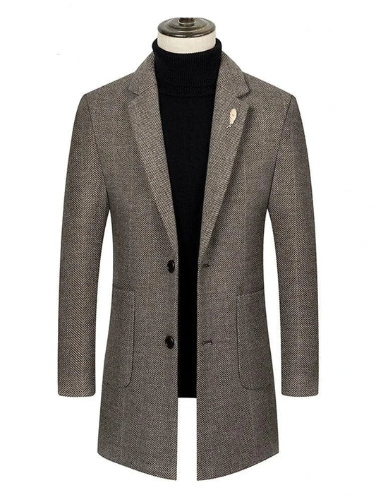 Single-breasted Men's Coat-Men's Coat-LeStyleParfait