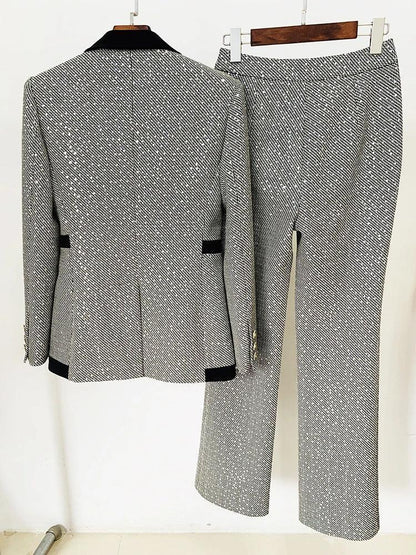 Sleek Women Pant Suit, Sequin - Pantsuit - LeStyleParfait