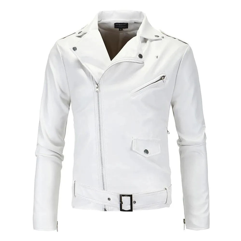 Slim Fit Biker Men's Leather Jacket - Leather Jacket - LeStyleParfait