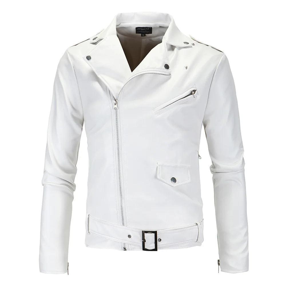 Slim Fit Biker Men's Leather Jacket-Leather Jacket-LeStyleParfait