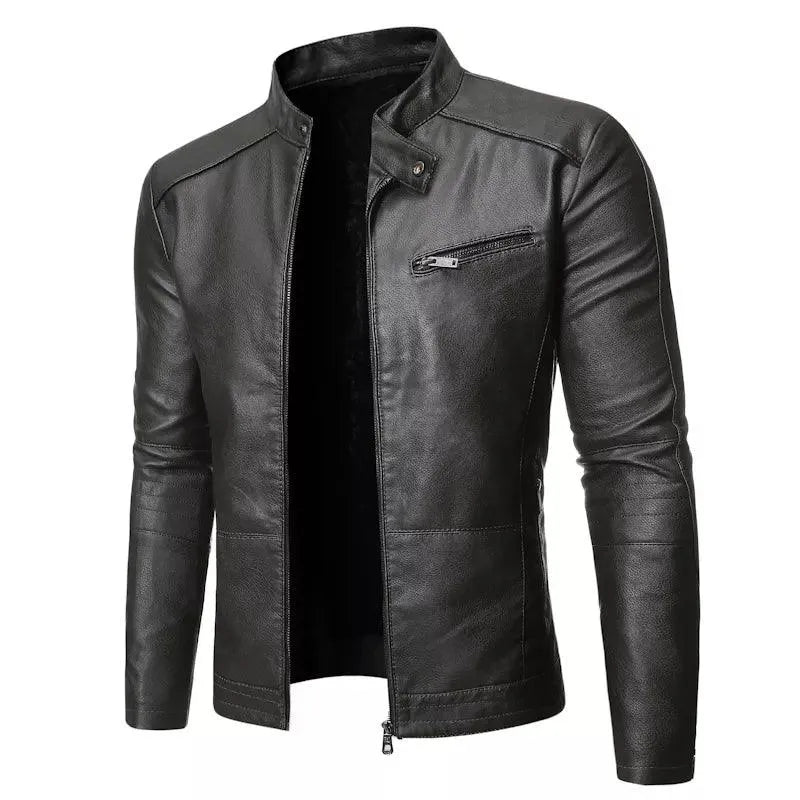 Slim Fit Motorcycle Jacket for Men - Leather Biker Jacket - LeStyleParfait