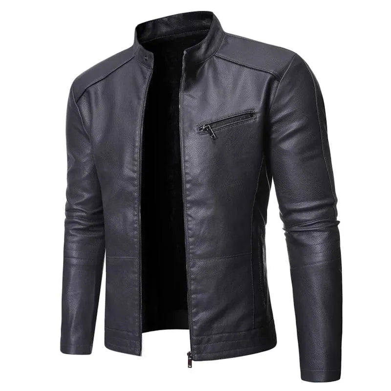 Slim Fit Motorcycle Jacket for Men - Leather Biker Jacket - LeStyleParfait