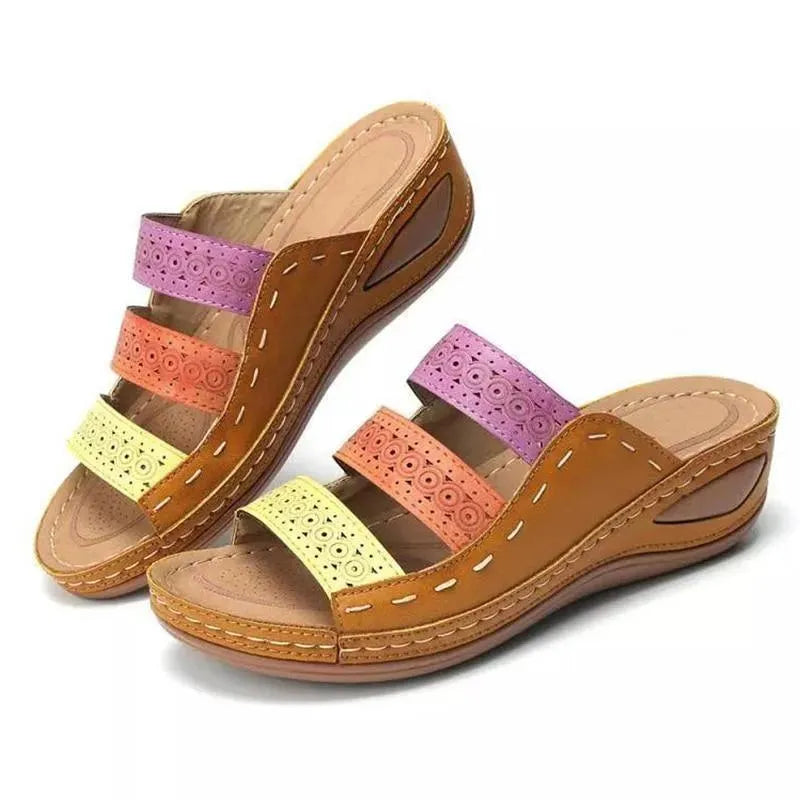 Slip On Summer Wedge Sandals - Wedge Shoes - LeStyleParfait