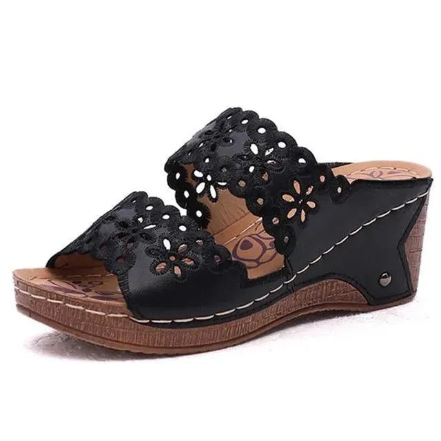 Slip-On Wedges Sandals - Wedge Shoes - LeStyleParfait