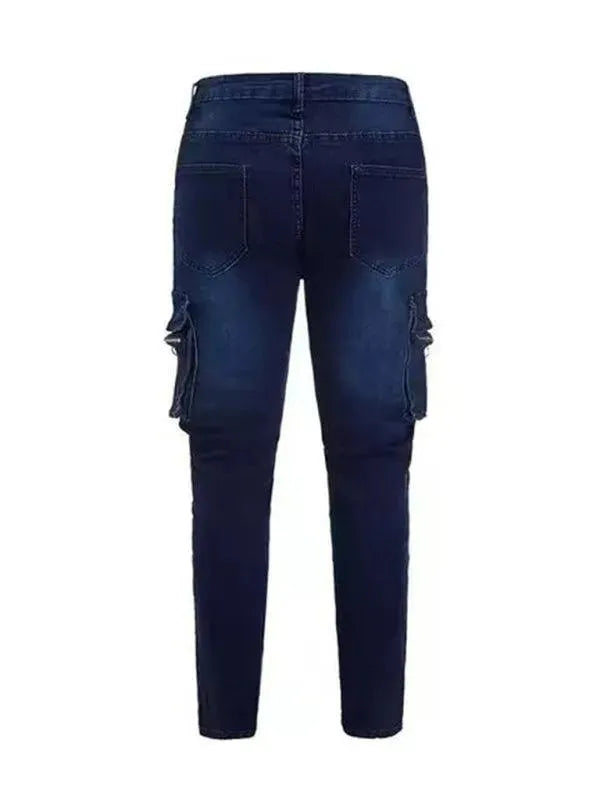 Snap Stretch Cargo Jeans - Men's Jeans - LeStyleParfait