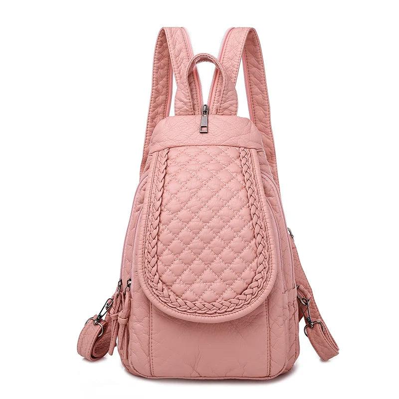 Soft Washed Leather Women's Backpack - Backpack - LeStyleParfait