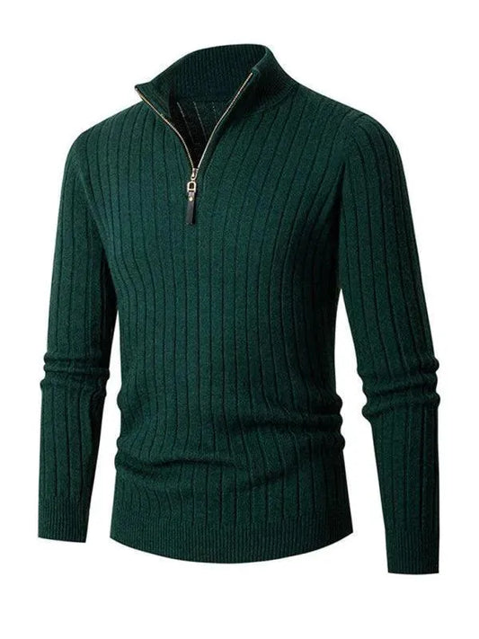 Solid Stretch Men Turtleneck Sweater - Pullover Sweater - LeStyleParfait