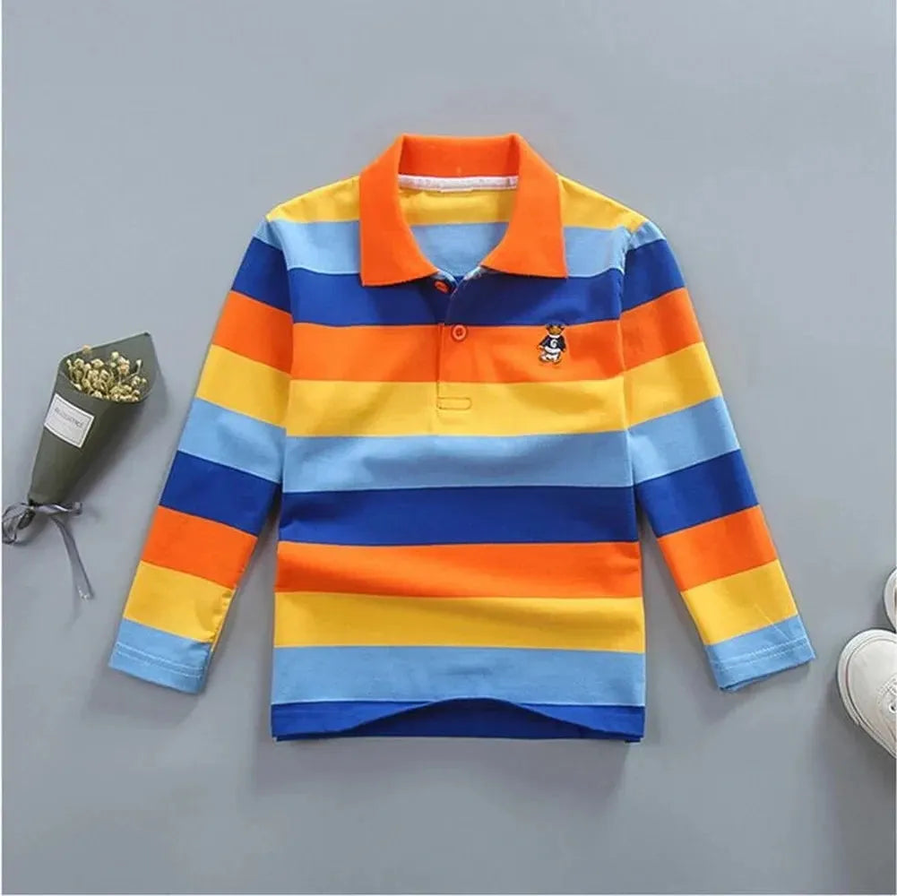 Striped Logo Polo Shirt for Kids - Polo Shirt - LeStyleParfait