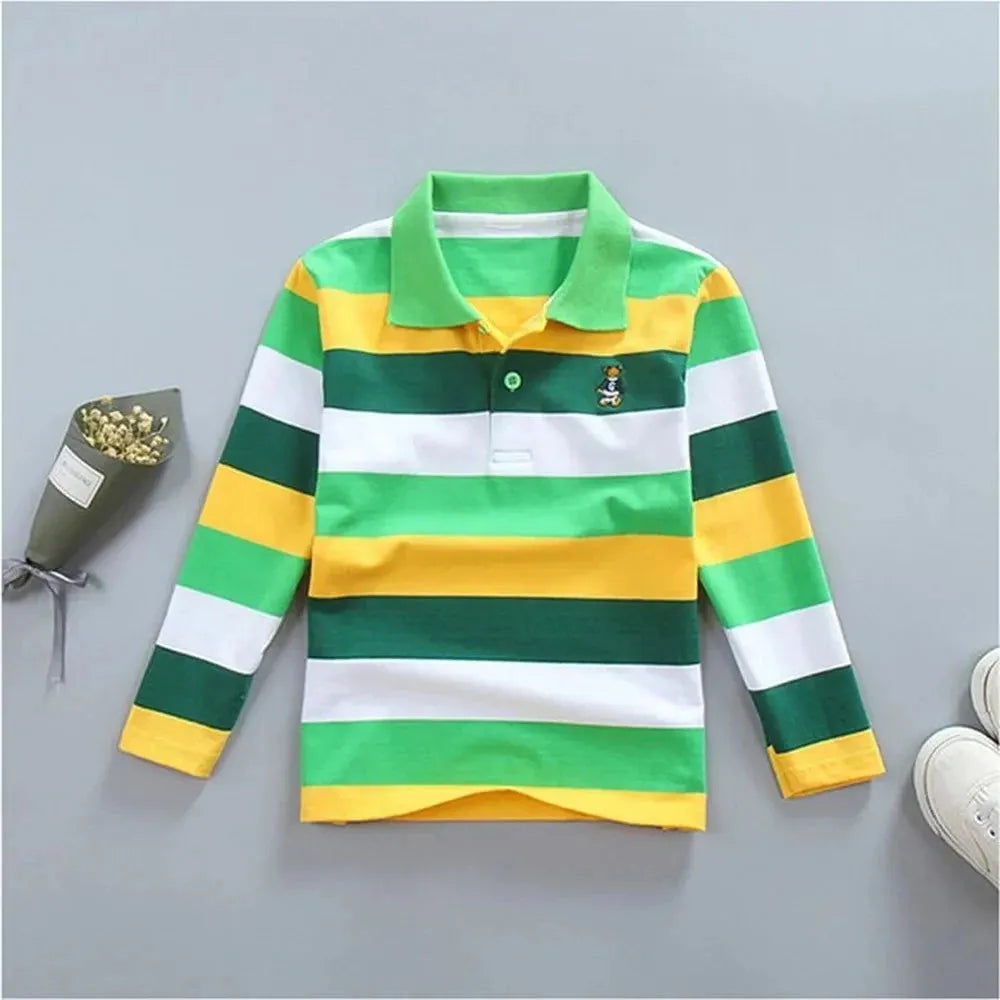 Striped Logo Polo Shirt for Kids - Polo Shirt - LeStyleParfait