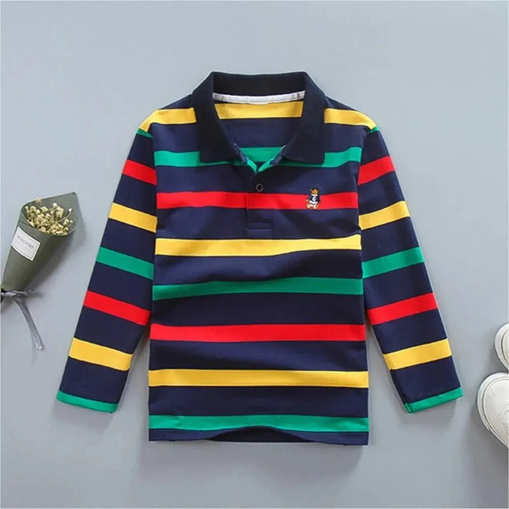 Striped Logo Polo Shirt for Kids - Polo Shirt - LeStyleParfait