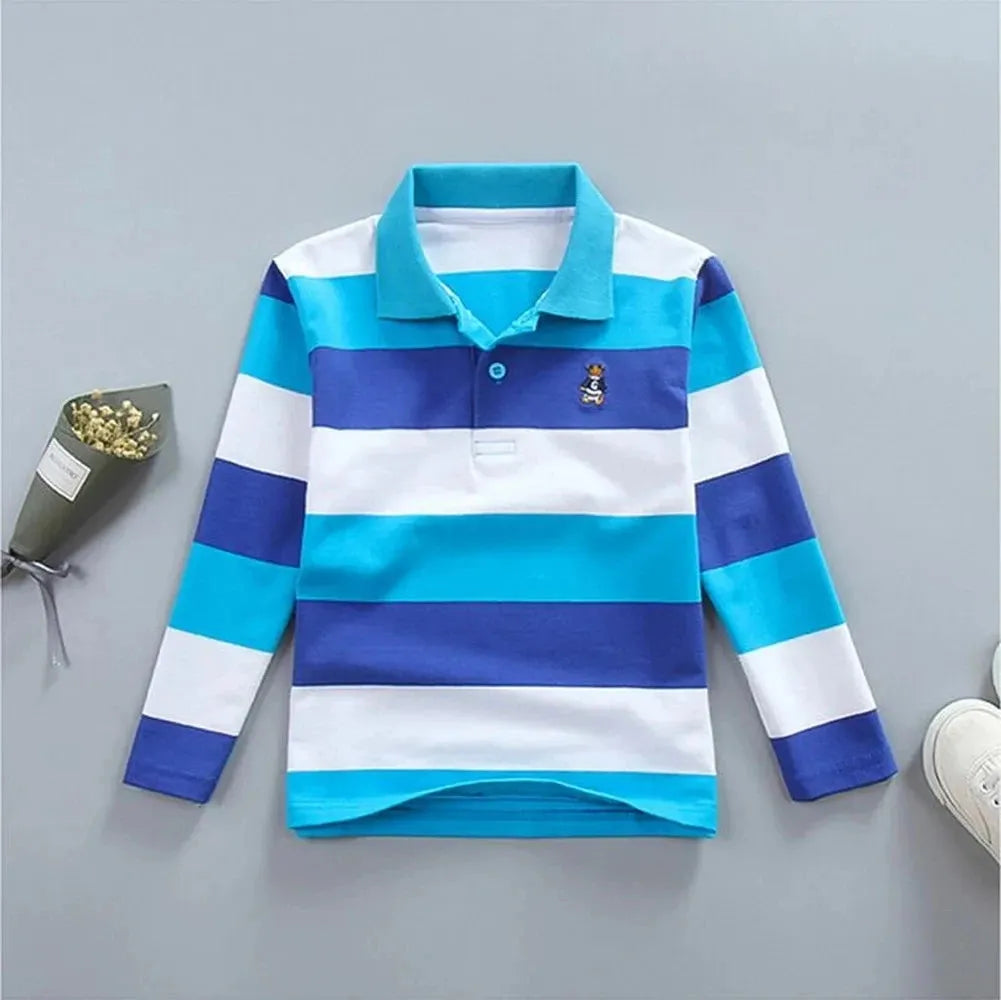 Striped Logo Polo Shirt for Kids - Polo Shirt - LeStyleParfait