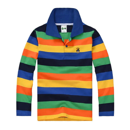 Striped Long Sleeve Polo Shirt for Kids - Polo Shirt - LeStyleParfait