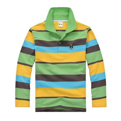 Striped Long Sleeve Polo Shirt for Kids - Polo Shirt - LeStyleParfait