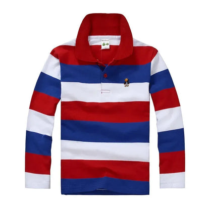 Striped Long Sleeve Polo Shirt for Kids - Polo Shirt - LeStyleParfait