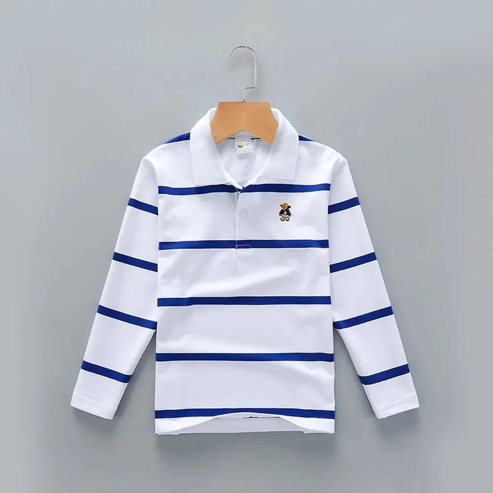 Striped Polyester Polo Shirt for Kids - Polo Shirt - LeStyleParfait