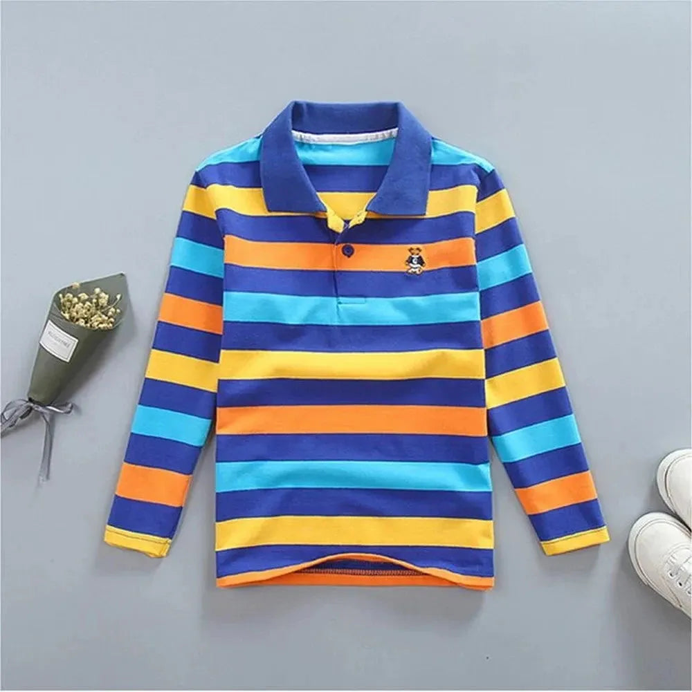 Striped Polyester Polo Shirt for Kids - Polo Shirt - LeStyleParfait